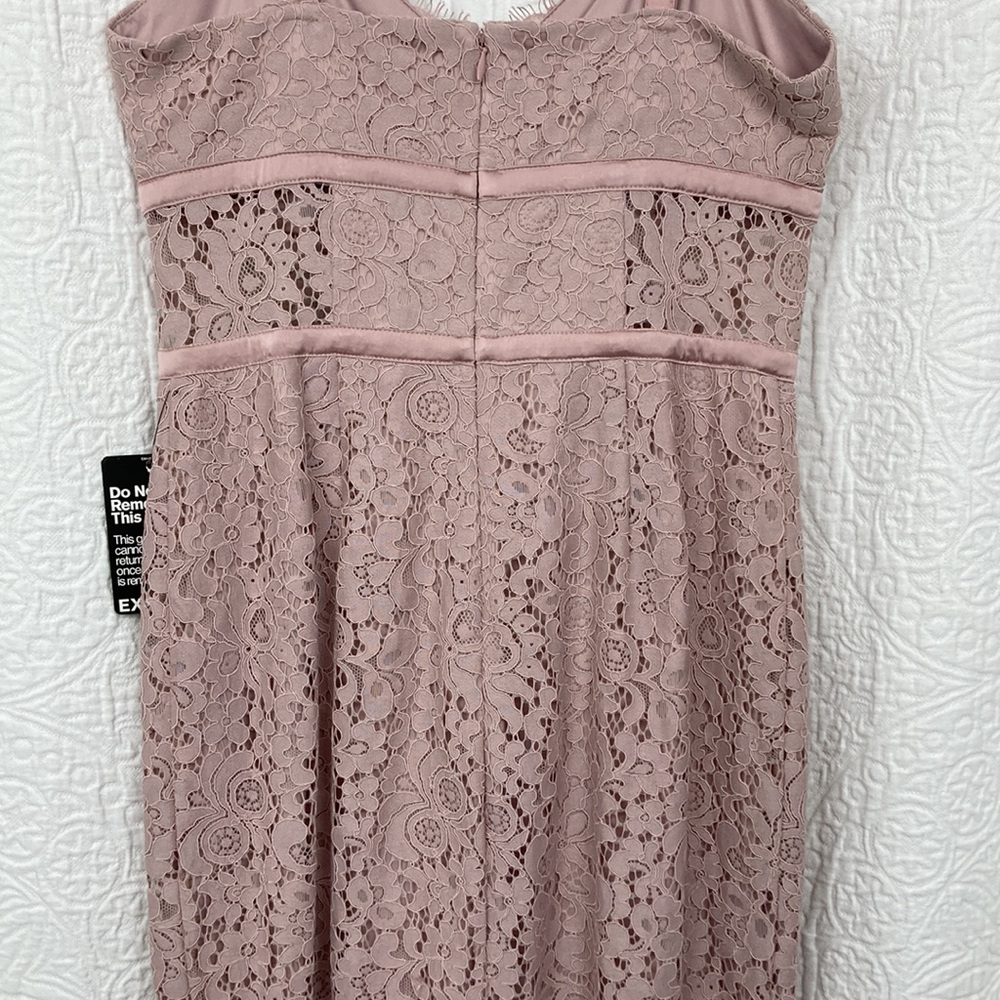 Express Women’s Lace Midi Dress in Blush Pink sz 8 NWT - Picture 10 of 13